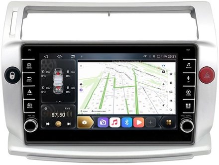 Магнитола для Citroen C4 2004-2011 - Kuberg OL-9932 (кнопки и крутилки), Android 12, TS10, CarPlay, 4G SIM-слот