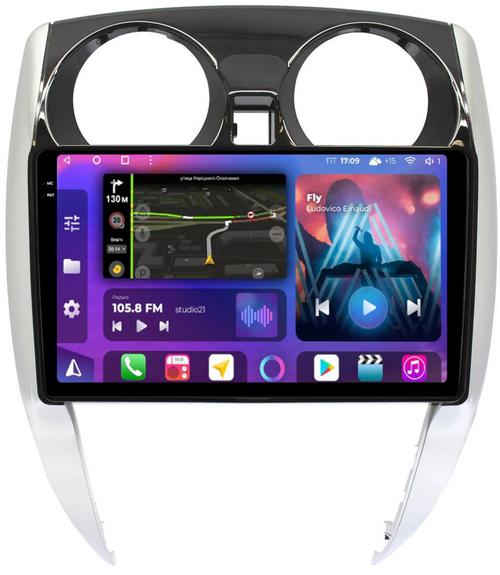 Магнитола для Nissan Note 2 2012-2021 - FarCar BM10-9522 монитор 10.36" QLED на Android 14, TS10, 4+32Гб, CarPlay, 4G SIM-слот