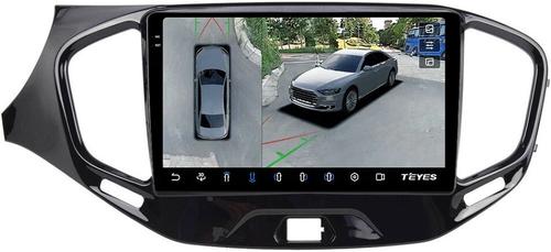 Магнитола для Lada Vesta 2015-2022, Vesta Cross (без штатной КЗВ) - Teyes CC3-2K-360 на Android 10, 2K QLED, 6Гб+128Гб, CarPlay, 4G SIM-слот, 4 камеры в комплекте