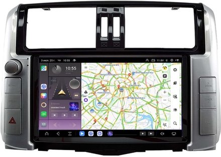 Магнитола для Toyota Land Cruiser Prado 150 2009-2013 (взамен 7" навигации) - Kuberg QLed, Android 13, TS20, CarPlay, SIM-слот