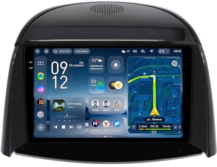 Магнитола для Renault Koleos 1 2008-2016 - Teyes CC4-PRO монитор 9.5" 2K QLED на Android 13, Быстрейшая, Snapdragon 778G, ИИ, CarPlay, DSP, 4G SIM-слот