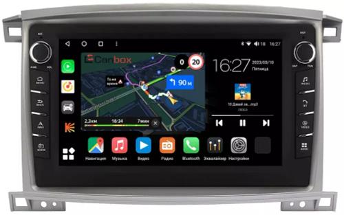 Магнитола для Toyota Land Cruiser 100, Lexus LX470 2002-2007 (экран климата снизу) - Canbox 1098 Android 10, ТОП процессор, CarPlay, 4G SIM-слот