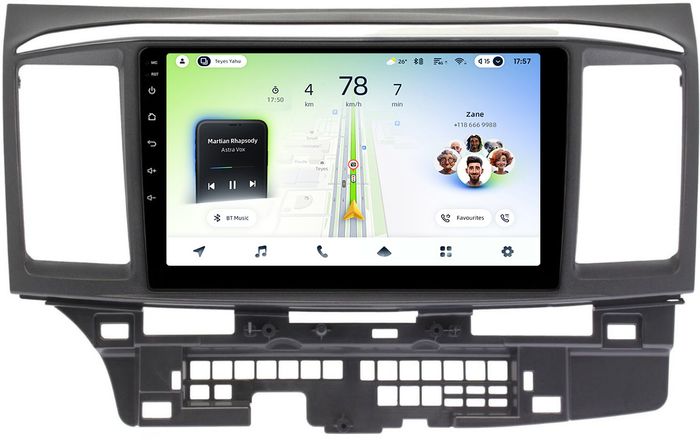 Магнитола для Mitsubishi Lancer X 2007-2016 - Teyes CC4L-DTS монитор 9" IPS на Android 14, Быстрая, Snapdragon 662, CarPlay, 4G SIM-слот
