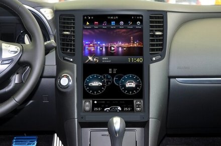 Магнитола для Infiniti G35, G25, G37 2006-2013 - Kuberg ZF-1820-Q6 в стиле "Тесла" монитор 13.6" на Android 11, 8/128Гб, CarPlay, 4G SIM-слот