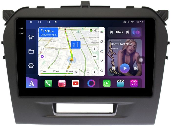 Магнитола для Suzuki Vitara 2014-2022 (штатная КЗВ) - FarCar S500-TS10 монитор 9.5" QLED на Android 14, Быстрая, CarPlay, 4G SIM-слот