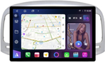 Магнитола для Hyundai Verna 2006-2010 (рамка серебро) - FarCar BX877 монитор 13" 2K QLED на Android 13, TS10, 6+128, CarPlay, 4G SIM-слот