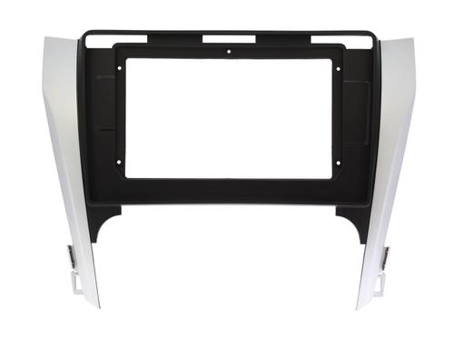 Комплект рамки с разъёмами 10" Toyota Camry 50 2011-2014 чёрная+серебро