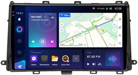 Магнитола для Toyota Corolla E180 2016-2018 (рамка-вставка, любая комплектация) - Teyes CC3-2K монитор 9.5" 2K QLED на Android 10, ТОП процессор, CarPlay, 4G SIM-слот