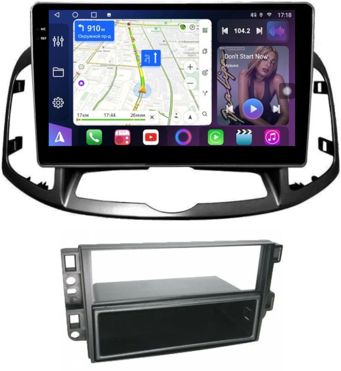 Магнитола для Chevrolet Captiva 2011-2015 (перенос БК вниз) - FarCar S400-TS18 монитор 10.36" QLED на Android 14, CarPlay, 4G SIM-слот