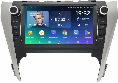 Магнитола для Toyota Camry 50 2011-2014 (рамка с крутилками и кнопками) - Teyes CC2 PLUS на Android 10, ТОП процессор, 4Гб+64Гб, 4G SIM-слот