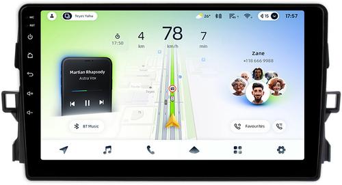 Магнитола для Toyota Auris E150 2006-2012 - Teyes CC4L монитор 9" IPS на Android 14, Snapdragon 662, CarPlay, 4G SIM-слот