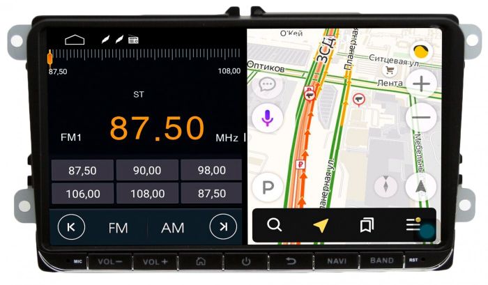 Магнитола для Volkswagen T5, T6, Tiguan, Passat, Polo, Jetta, Amarok, Golf и др., Skoda Fabia, Rapid - Parafar PF904LTX9 на Android 10 и 2ГБ-32ГБ памяти