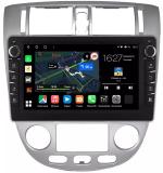 Магнитола для Chevrolet Lacetti седан/универсал, Daewoo Gentra (климат, рамка серебро) - Canbox 1081 Android 10, Быстрая, CarPlay, 4G SIM-слот