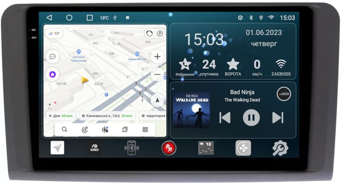 Магнитола для Mercedes-Benz ML (W164), GL (X164) 2005-2012 (матовый) - RedPower 168 Android 10, Быстрая, QLED+2K, CarPlay, SIM-слот