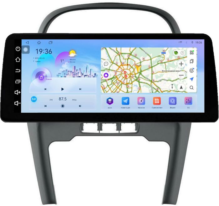 Магнитола для Chery Tiggo T11 2013-2016 - FarCar монитор 12.3" 2K QLED на Android 14, Быстрая, CarPlay, 4G SIM-слот