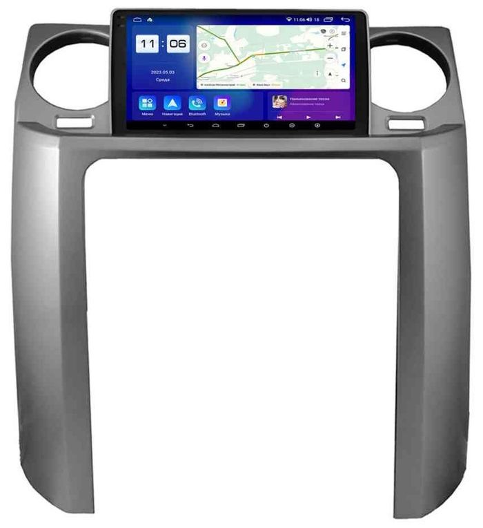 Магнитола для Land Rover Discovery 3 2005-2009 (закругленные углы) - Parafar PF101LUX2RN2K на Android 13, QLED+2K, ТОП процессор, 4Гб+32Гб, CarPlay, 4G SIM-слот