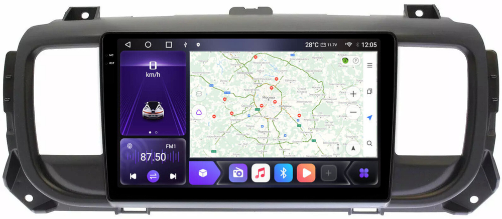 Магнитола для Peugeot Traveller/Expert, Citroen SpaceTourer/Jumpy, Opel Zafira Life/Vivaro - Kuberg OL-9934 QLed+2K, Android 12, TS10, CarPlay, 4G SIM-слот