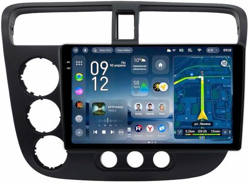 Магнитола для Honda Civic 7 2001-2005 левый руль - Teyes CC4-PRO монитор 9.5" 2K QLED на Android 13, Snapdragon 778G, ИИ, CarPlay, DSP, 4G SIM-слот