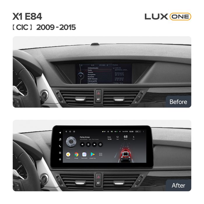 Магнитола для BMW X1 E84 2009-2014 (CIC) - Teyes LUX ONE монитор 12.3" на Android 10, 6/128ГБ, CarPlay, 4G SIM-слот