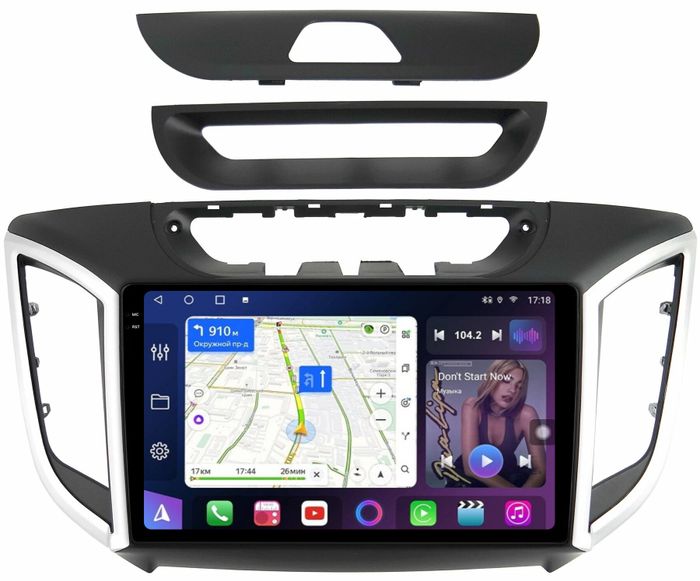 Магнитола для Hyundai Creta 1 2016-2021 - FarCar BM9-2K-8004-9 монитор 9.5" 2K QLED на Android 14, TS10, 4+32Гб, CarPlay, 4G SIM-слот