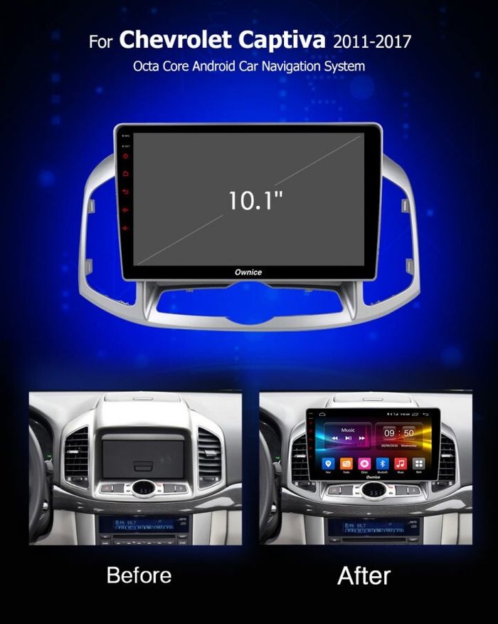 Магнитола для Chevrolet Captiva 2011-2015 - Kuberg OL-1276 IPS, Android 10, 4G SIM-слот