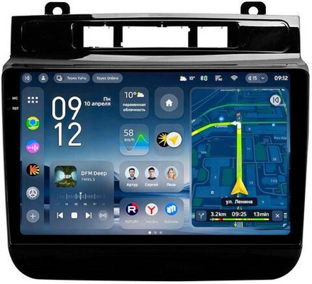Магнитола для VW Touareg 2 2010-2018 (RCD550, поддержка подогревов) - Teyes CC4-PRO монитор 9.5" 2K QLED на Android 13, Snapdragon 778G, ИИ, CarPlay, DSP, 4G SIM-слот