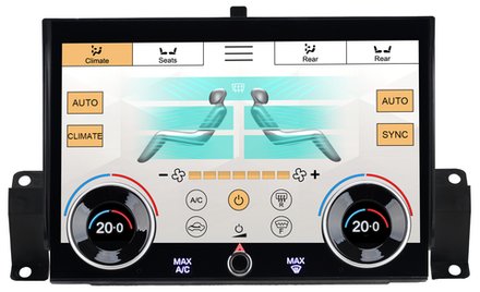 Сенсорная панель климата Range Rover Sport 2013-2017 - Kuberg ZF-5022 LCD/ЖК экран 10" без отверстия под CD