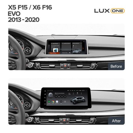 Магнитола для BMW X5 (F15) и BMW X6 (F16) EVO 2017-2019 - Teyes LUX ONE монитор 12.3" на Android 10, 6/128ГБ, CarPlay, 4G SIM-слот