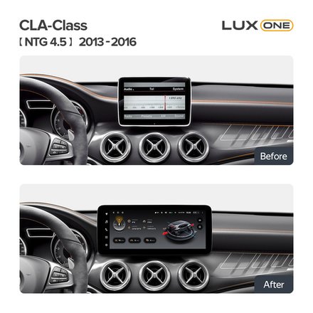 Магнитола для Mercedes-Benz CLA (C117) 2013-2016 NTG 4.5/4.7 - Teyes LUX ONE монитор 12.3", Android 10, 6Гб+128Гб, CarPlay, 4G SIM-слот