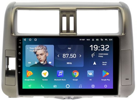 Магнитола для Toyota Land Cruiser Prado 150 2009-2013 (рамка бронза) - Teyes CC2 PLUS Android 10, ТОП процессор, 4-64, SIM-слот