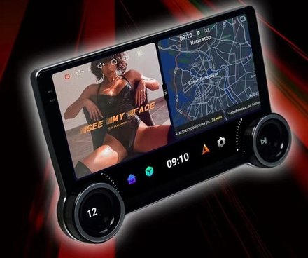 Магнитола в 9" рамку с экраном 9.2" QLED с крутилками - RedPower 850 PRO, QLED+2K, Android 14, CarPlay, SIM-слот