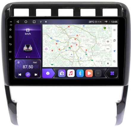 Магнитола для Porsche Cayenne 2002-2010 - Kuberg SF-9146FW QLed, Android 12, TS10, CarPlay, 4G SIM-слот