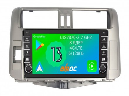 Магнитола для Toyota Land Cruiser Prado 150 2009-2013 - Airoc AB-1114 (кнопки и крутилки), Android 13, TS20, 6/128Гб, SIM-слот, CarPlay