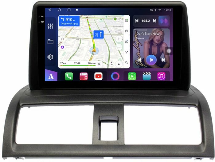 Магнитола для Honda Accord 7 2003-2008 (рамка наверх) - FarCar S400-TS18 монитор 9.5" QLED на Android 14, CarPlay, 4G SIM-слот