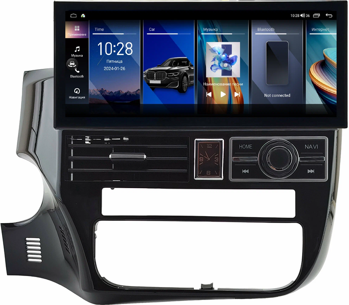 Магнитола для Mitsubishi Outlander 3 2012-2022 - Kuberg монитор 12.3" в стиле LEXUS на Android 12, 2К экран, Быстрая, CarPlay, 4G SIM-слот