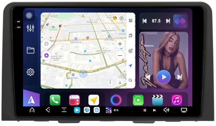 Магнитола для Hyundai Staria 2021+ (штатный экран 8") - FarCar S500-TS20 монитор 10.36" 2K QLED на Android 14, Быстрейшая, CarPlay, 4G SIM-слот