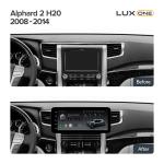 Магнитола для Toyota Alphard H20, Vellfire 2008-2014 (более 10 динамиков и 360) - Teyes LUX ONE ROUND монитор 12.3", Android 10, Быстрая, CarPlay, 4G SIM-слот