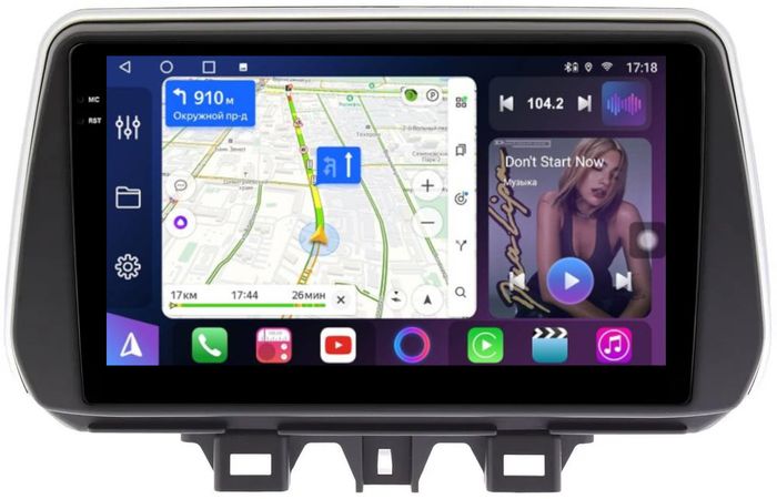Магнитола для Hyundai Tucson 3 2018-2021 - FarCar S400-TS18 монитор 9.5" QLED на Android 14, CarPlay, 4G SIM-слот