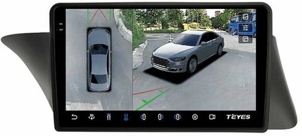 Магнитола для Lexus ES200, ES250, ES350 2015-2018 (джойстик - шайба) - Teyes CC3-2K-360 на Android 10, 2K QLED, 6Гб+128Гб, CarPlay, 4G SIM-слот, 4 камеры в комплекте