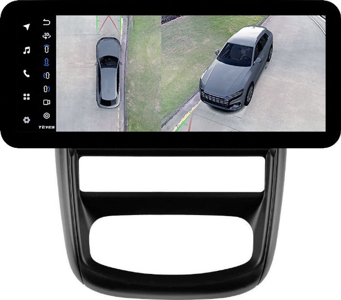 Магнитола для Nissan Terrano 2014-2022 (штатная КЗВ) - Teyes LUX ONE 360 монитор 12.3" 2K QLED на Android 10, Быстрая, CarPlay, 4G SIM-слот, 4 камеры в комплекте
