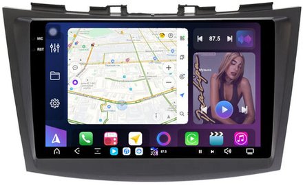 Магнитола для Suzuki Swift 4 2011-2015 - FarCar XXL179M монитор 9.5" 2K QLED на Android 14, TS20, 8+256Гб, CarPlay, 4G SIM-слот