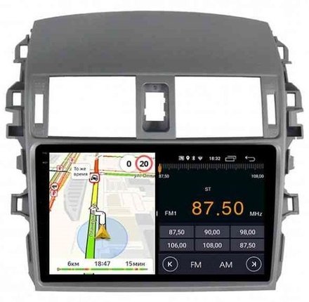Магнитола для Toyota Corolla E150 2007-2012 (большая рамка) - Parafar PF974LUX1RN2K на Android 13, QLED+2K, ТОП процессор, 4Гб+32Гб, CarPlay, 4G SIM-слот