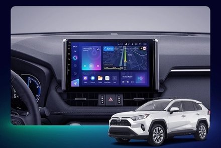 Магнитола для Toyota RAV4 5 2019-2022 (Китай) - FarCar GX10-8014F4 монитор 10.36" 2K QLED на Android 14, TS20, 6+128Гб, CarPlay, 4G SIM-слот
