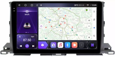 Магнитола для Toyota Highlander 3 2014-2020 - Kuberg OL-1601 QLed+2K, Android 12, TS10, CarPlay, 4G SIM-слот
