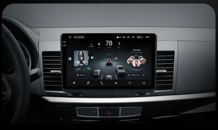 Магнитола для Mitsubishi Lancer X 2007-2016 - AIROC 2K RI-2612 Android 12, QLed+2K, ТОП процессор, 8/128Гб, CarPlay, SIM-слот