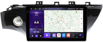 Магнитола для KIA Rio 4, Rio X-Line 2017-2020 (рамка 10" с кнопкой) - Kuberg OL-1742-2 QLed+2K, Android 12, TS10,  CarPlay, 4G SIM-слот