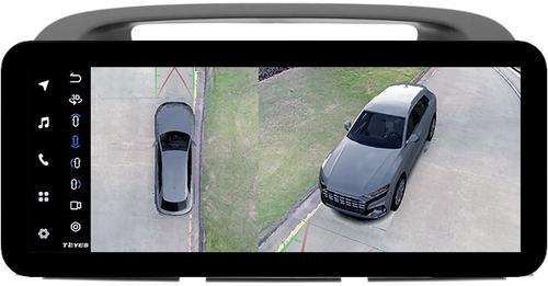 Магнитола для Toyota Camry 30 2001-2006 (рамка графитовая) - Teyes LUX ONE 360 монитор 12.3" 2K QLED на Android 10, 6Гб+128Гб, CarPlay, 4G SIM-слот, 4 камеры в комплекте