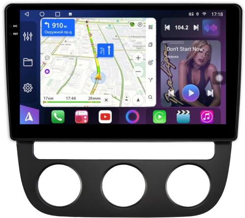 Магнитола для Volkswagen Jetta 5 2005-2010 (климат 1) - FarCar 3228M монитор 10.36" QLED на Android 14, TS18, CarPlay, 4G SIM-слот