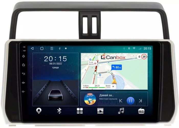 Магнитола для Toyota Land Cruiser Prado 150 2017-2023 - Canbox 1038/1058 Android 10, 8-ядер, SIM-слот