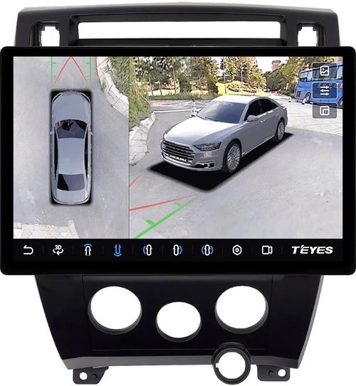 Магнитола для Hyundai Tucson 1 2004-2009 (рамка черная) - Teyes CC3-2K-360 монитор 13" 2K QLED на Android 10, 6Гб+128Гб, CarPlay, 4G SIM-слот, 4 камеры в комплекте